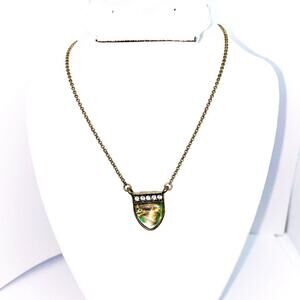 Gold-Tone Multicolor Gemstone Rhinestone Necklace